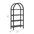 thumbnail image 3 of Vexley 60 Inch Wide Arched Bookshelf in Black, 3 of 9