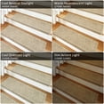 thumbnail image 2 of Pure Era Bullnose Carpet Stair Treads Protector Cover 9" x 30" Indoor Non Slip Self Adhensive Set of 12,Cream Gray, 2 of 11