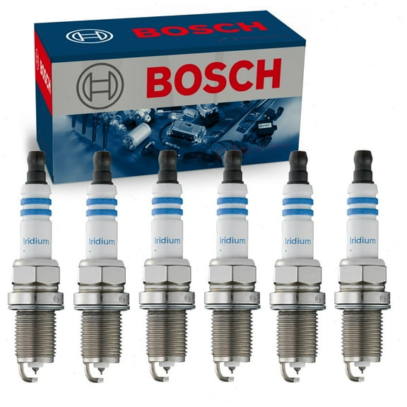 6 pc Bosch Double Iridium Spark Plugs compatible with Hyundai Sonata 2.5L 2.7L 3.3L V6 1999-2010