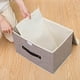 thumbnail image 4 of Caja de almacenamiento de tela plegable con tapas, juego de 4 cajas diferentes para ropa, decoración, ropa interior, juguetes, revistas, 4 of 4
