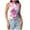 4-Hot Pink, variant on Women's Mock Neck Sleeveless Crop Tank Tops Summer Tie-Dye Trendy Ruched Blouse Mesh Slim Fit Baselayer Tee