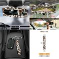 thumbnail image 7 of Jeiento Cow Print Car Seat Cover Front Back Full Set 15 PCS with Steering Wheel Cover Seat Belt Pad Garbage Bag Air Vent Bag Rearview Mirror Cover Cup Coasters Key Chain Fit Most Vehicles, 7 of 7