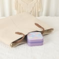 thumbnail image 5 of Unique Bargains Mini Jewelry Box for Women PU Leather Organizer with Zipper Light Purple, 5 of 7