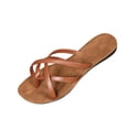 thumbnail image 2 of hoksml Women's Crisscross Strap Flip Flops, Open Toe Summer Slippers for Summer Casual and Beach Wear, 2 of 9