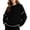 Black, variant on Tqcoqu Sweaters for Women Crewneck Long Sleeve Contrast Cable Knit Tops, Solid Loose Fit Casual Pullover Sweaters, Oversized Stitching Fall Clothes Outfits