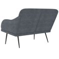 thumbnail image 3 of vidaXL Bench Dark Grey 110x76x80 cm Velvet, 3 of 5