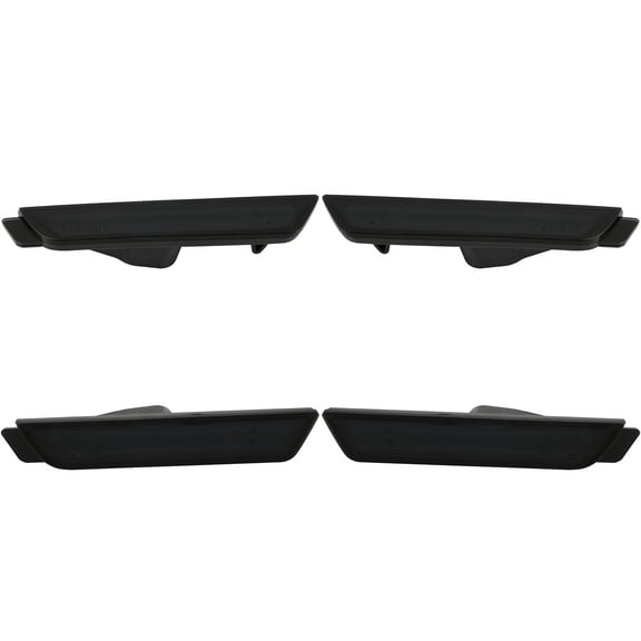 cciyu 4 Pack Front Rear Fender LED Side Marker Lights Fit For Chevrolet Camaro 2010-2015 Smoked Len Amber/Red Front Rear Bumper Assembly OEM Replacement