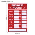 thumbnail image 2 of Uxcell Business Hour Sign Self Adhesive Operation Hour Sticker Red, 2 of 6