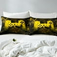 thumbnail image 4 of Erosebridal Teenage Gamer Sheet Set Queen, Gaming Video Game Bedding Sets Queen Size, Yellow Gamepad Room Decor 4-Piece, 4 of 7