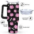 thumbnail image 3 of 40oz Fall Tumbler with Handle & Straw - Insulated Stainless Steel Travel Mug,Leakproof,Cup Holder Friendly,Dishwasher Safe,for Hot/Cold Drinks., 3 of 9