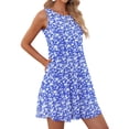 thumbnail image 5 of OutfitShow Summer Dresses for Women Casual Sleeveless Sundresses Floral Beach Short Dress with Pockets, 5 of 8