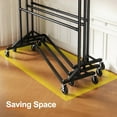 thumbnail image 5 of HOKEEPER 550lb Load Commercial Industrial Grade Heavy Duty Z-Base Garment Rack with Add-On Clothes Hanging Bar, Height Adjustable Clothing Rack Black, 5 of 8