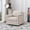 White, variant on 360 Degree Swivel Armchair, Modern Cotton Linen Accent Chair with Brass Nail Trim and Ergonomic Design for Living Room Bedroom, Black and Gray