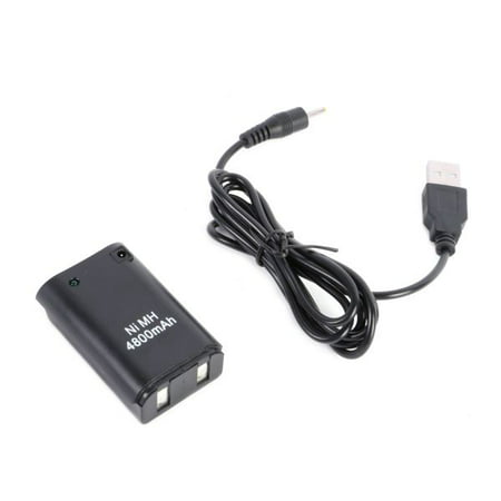 Sawpy 4800mAh Battery Pack +Charger Cable for Xbox 360 Wireless Game Controller