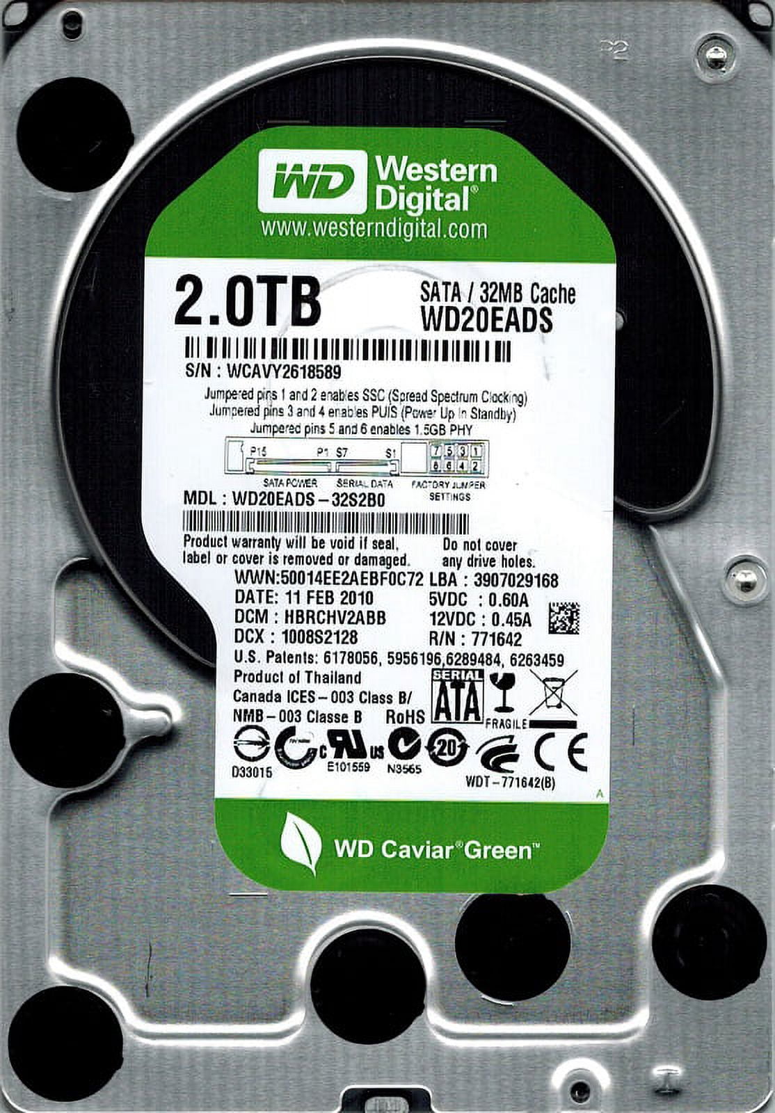 Western Digital WD20PURX-64P6ZY0 2TB DCM: HHNNHT2MHB - Walmart.com