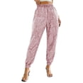 thumbnail image 7 of Women's Pants Fashion Casual Pants For Women Sparkly For Elastic High Waisted Shiny Sequin Trousers Casual Loose Long Pencil Pant Holiday Outfits, 7 of 7