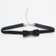 thumbnail image 4 of Collar de terciopelo con lazo, cadenas de clavícula, joyería, accesorios Punk de Negro jinwen Collar del ahogador, 4 of 8