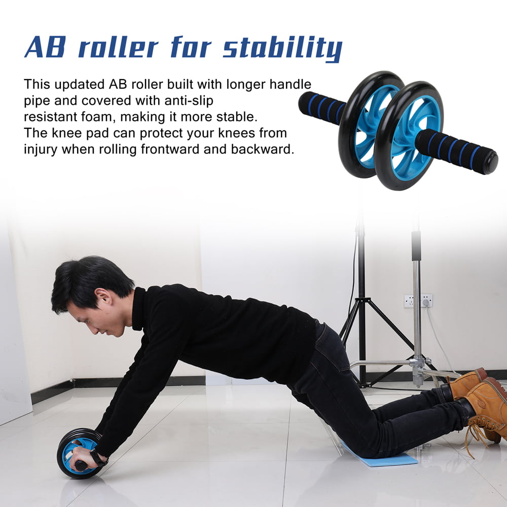 Details about   Full Body Muscle Trainer AB Wheel Roller Push-Up Bar Jump Rope Hand Gripper Mat 