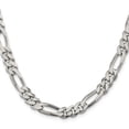 thumbnail image 2 of 925 Sterling Silver Figaro Chain Styles Necklace 8 mm 24 inch, 2 of 4