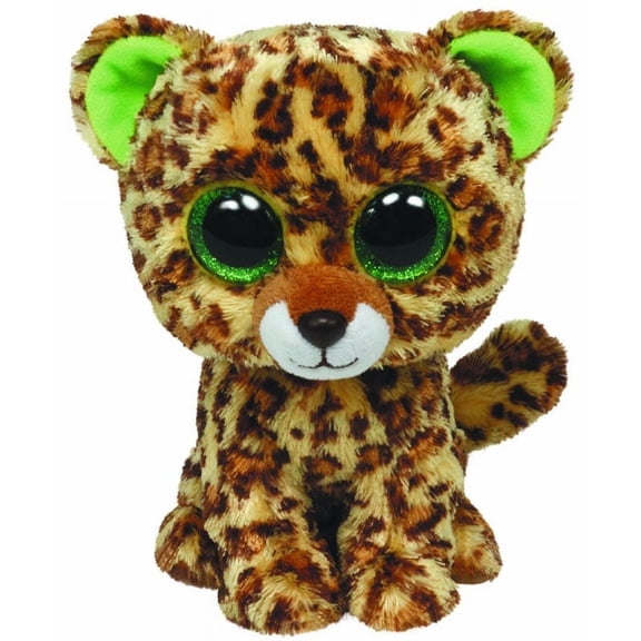 Ty Beanie Boos - Speckles the Leopard  – Medium (8")  – Solid Eyes  - Stuffed Animal