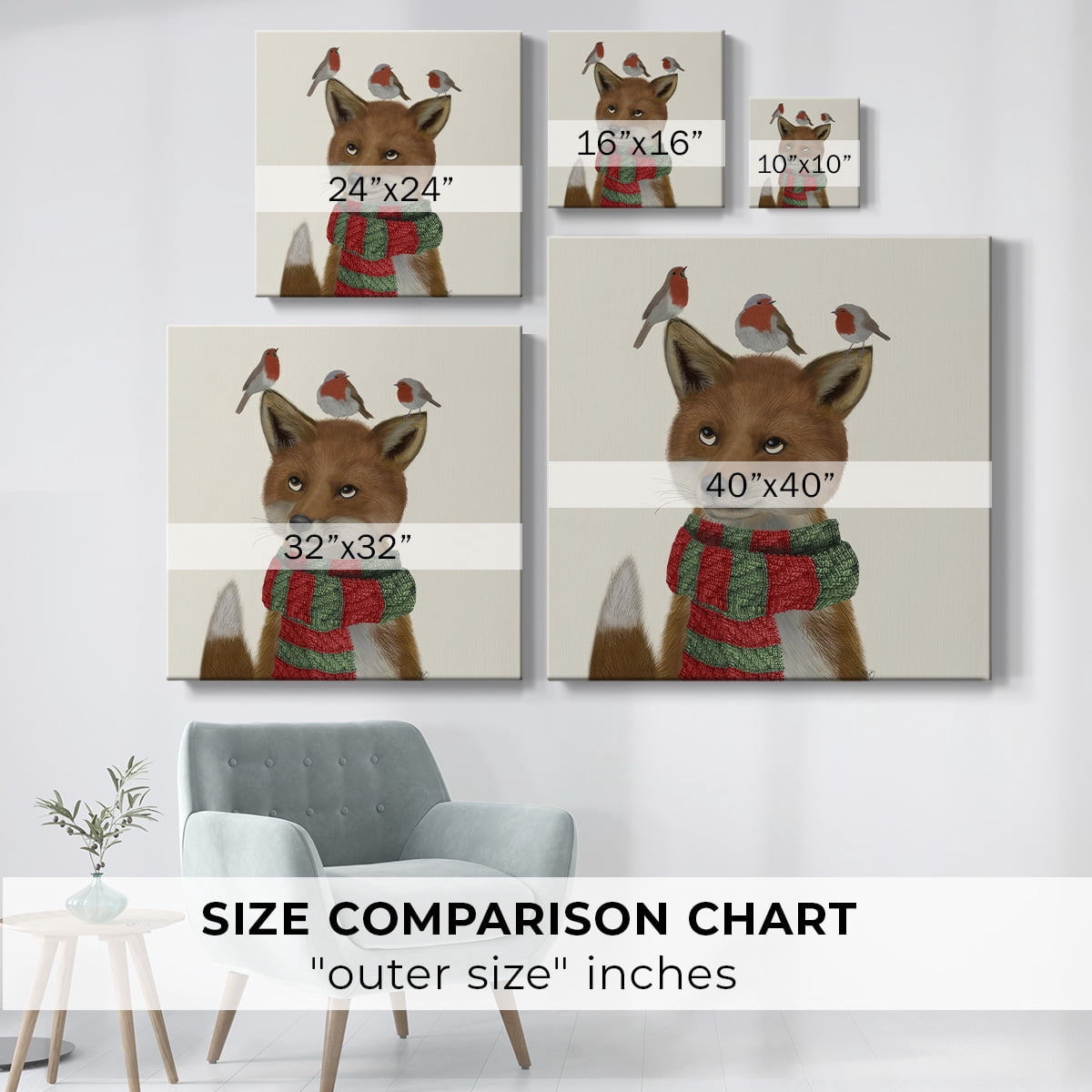 Fox and Robins- Gallery Wrapped Canvas