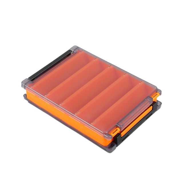 koolsoo Fly Box for Fly Fishing Portable Breathable Fishing Supplies Fly Storage Box M Orange