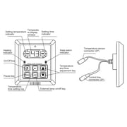 YAHHU Steam Engine Controller Panel Set Professional Efficient Steam Generator Controller Panel with Temperature Sensor 220V Plastic and Stainless Steel for Spa Shower and Bathroom