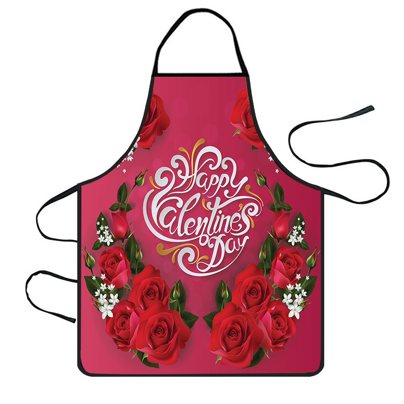 Unbranded Valentine's Day Decoration Waterproof Apron Kitchen Aprons