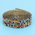 thumbnail image 2 of Applique Banding,1m Rhinestone Crystal Glass Iron On Banding Rhinestone Applique Breakthrough Technology, 2 of 8