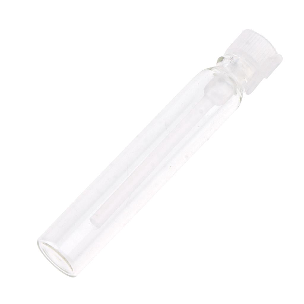 FITYLE 4x50x Mini Glass Vials Empty Essential Oil Fragrance Bottle 2ml White Cap
