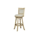 thumbnail image 3 of Linon Tift Full Back Wood Bar Stool, 31" Seat Height, Light Natural Brown Finish with Natural Fabric, 3 of 4