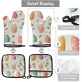 thumbnail image 3 of Happy Easter Oven Mitts and Pot Holders Set of 2, Spring Eggs Heat Resistant Oven Mitts Kitchen Oven Glove for Cooking, Baking, 3 of 6