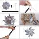 thumbnail image 2 of 10 piezas de molino de viento reflectante con clavos, rueda de aguja extra centelleante para decoración de jardín, herramientas para pájaros para evitar que los pájaros entren en el patio TUNC Sencillez, 2 of 5