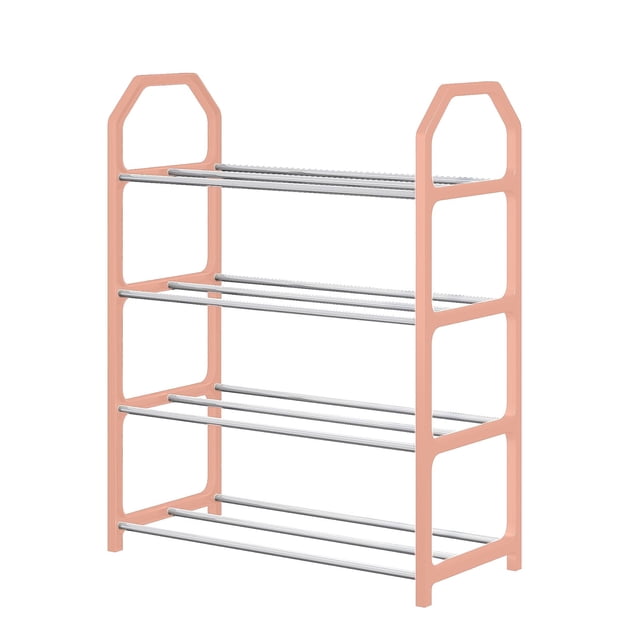 Trapezoidal Shoe Rack for Home Use - Space Saving Four Story Storage Solution for Doorstep Dormitory Balcony and Large Shoe Cabinet