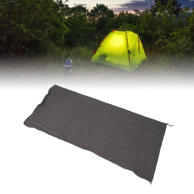 Fleece Sleeping Bag Liner, Foldable Easy To Clean Fleece Sleeping Bag Thickened for Camping Grey,Navy Blue