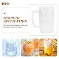 thumbnail image 4 of MRLESS 390ml Glass Beer Mug with Handle - Freezer Safe Drinking Cup for Home Bar, 4 of 9