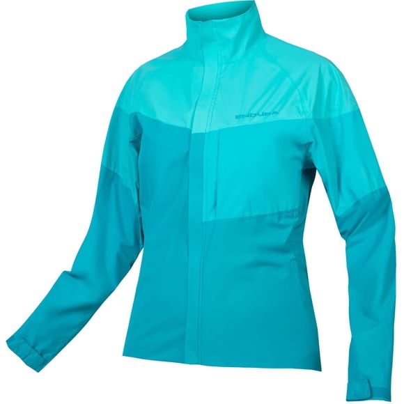 Endura Veste de Cyclisme Urbaine pour Femmes Luminite II - Hi-Viz, Veste Imperméable 2.5 Couches Bleu Pacifique, Très Petit