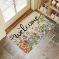 thumbnail image 5 of Floral Welcome Door Mat, Spring Summer Flower Front Doormat, Home Indoor Outdoor Decor Non Slip Entrance Rug 30x17 Inches, 5 of 6