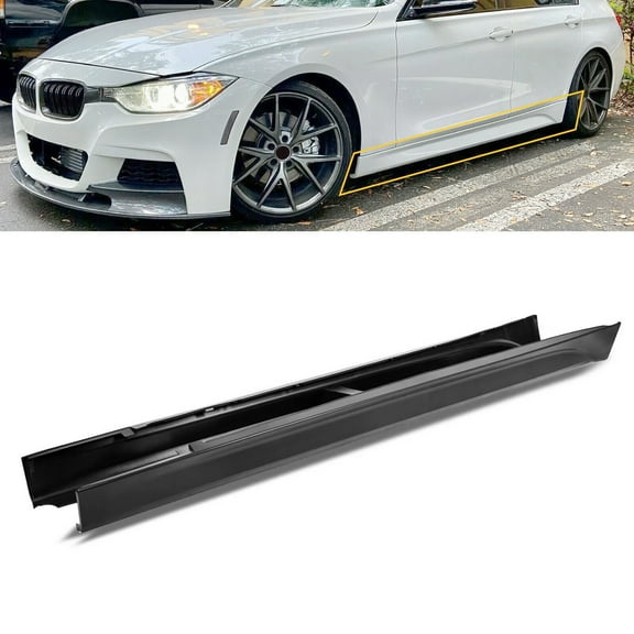 For 12-18 F30 F31 M SPORT SIDE SKIRTS EXTENSION PAIR FOR ALL BMW 3 SERIES SEDAN