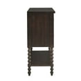 thumbnail image 3 of Mid-Century Floor Storage Cabinet with 2 Glide Drawers and Solid Turned legs, Accent Cupboard for Living Room, Bedroom, Hallway and Kitchen, Wooden Sideboard, Brown, 3 of 7