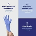 thumbnail image 6 of GUSTO Nitrile Gloves Disposable Latex Free Cleaning Gloves, Large 100-Pack, 6 of 7
