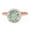 Natural Green Amethyst Prasiolite Rose Tone Silver, variant on Natural Green Amethyst Prasiolite Size-5 Art Deco Round Vintage Style Hidden Halo CZ Wedding Engagement Rings For Women 925 Sterling Silver Gifts For Her