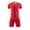 Red, variant on HAOTAGS Sport Short Set for Teen Boys, 2 Piece Soccer Training Uniform Crewneck T-Shirt and Shorts Outfit Blue