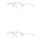 thumbnail image 4 of Qarigey Hombres Medio marco Anteojos Gafas de lectura Moda Doble viga Anteojos Espectáculos Interior Exterior Plata blanco Blanco plateado 2piezas, 4 of 6