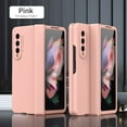 thumbnail image 2 of Techcircle Samsung Galaxy Z Fold 3 5G Case with Tempered Glass Screen Protector, Shockproof Anti-Scratch Hybrid Kickstand Full Protective Cover, Pink, 2 of 2