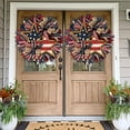 thumbnail image 3 of Namzi Patriotic Wreath 4th of July Wreaths for Front Door Summer American Flag Wreath Memorial Day Independence Wreath Red White and Blue Wreath Decorations for Indoor Outdoor Home Decor (A), 3 of 5