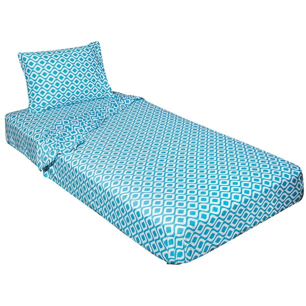 College Dorm 100% Jersey Knit Cotton Twin Extra Long Sheets 4 Piece Set