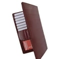 thumbnail image 6 of Eel Skin Leather Credit Card Holder Wallet 19 Card Slots & 1 ID Window With Snap E 1629, 6 of 9