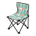 thumbnail image 2 of 600D Oxford Camping Chair Portable Foldable Chair Supports 220 lbs for Picnic, Fishing, Backpacking Pastel Green and Peach Bows, 2 of 8