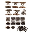 thumbnail image 2 of 15 Pcs Antique Cabinet Hinge Wooden Box Hinge Hasp Latch Furniture Hardware, 2 of 7